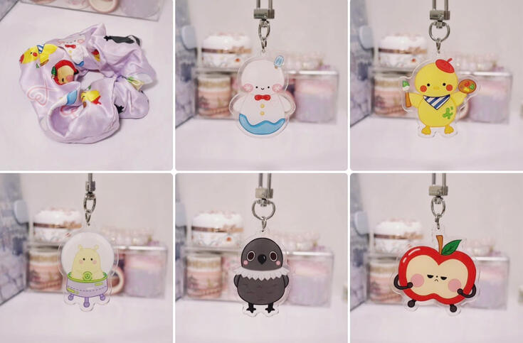 Keychains and Scrunchie